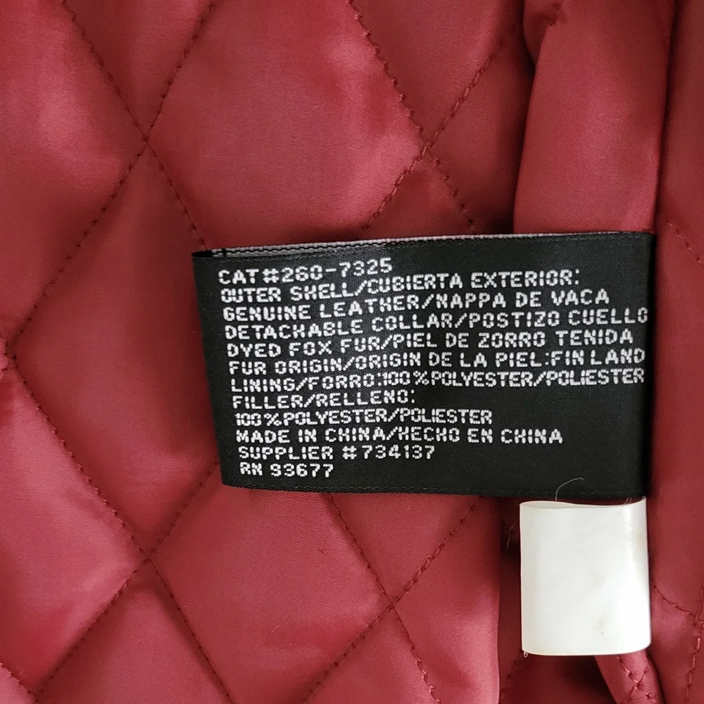 Leather Jacket w/quilted lining-NWOT - Picture 4 of 5